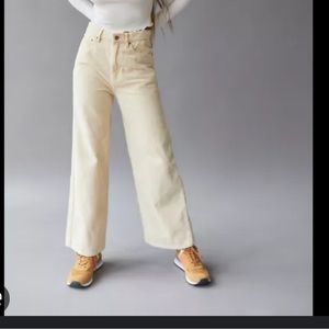 BDG High & Wide cream corduroy flare pant